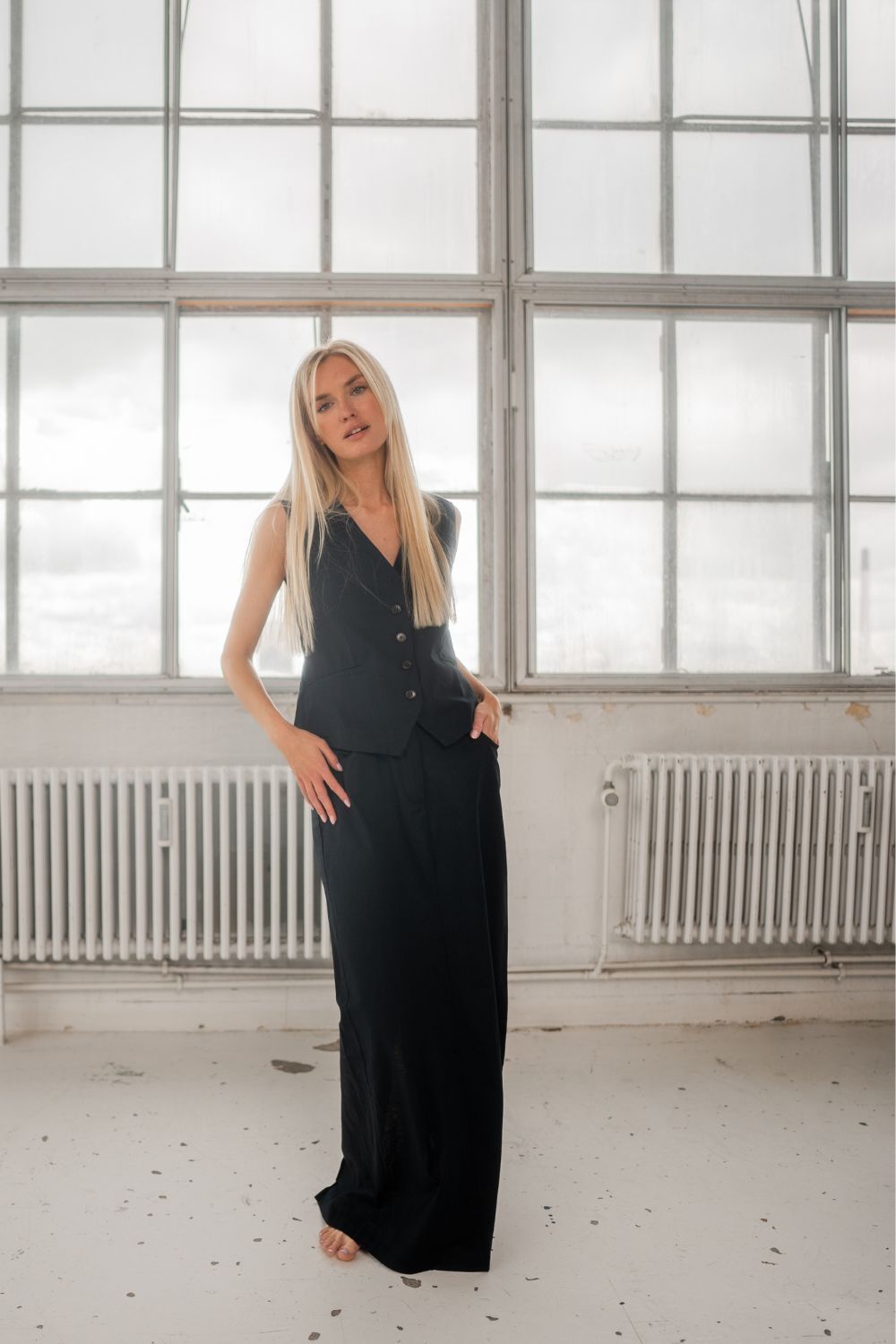 Hør Nederdel Navy | Skagen-clothing.dk